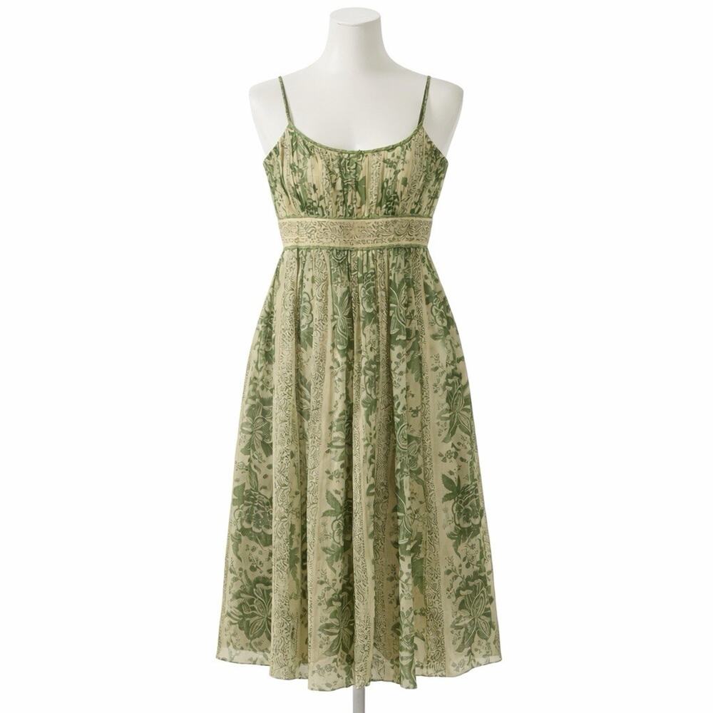 VTG Jones New York 100% Silk Slip Babydoll Spring Floral Fairy Y2K 90s Dress 10